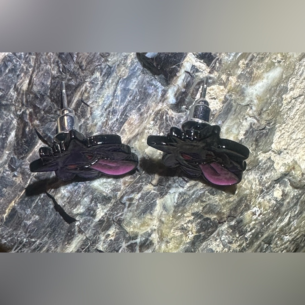 3 For $35 Pokemon Gengar Tongue Stainless Steel Enamel Stud Character Earring - Picture 4 of 6